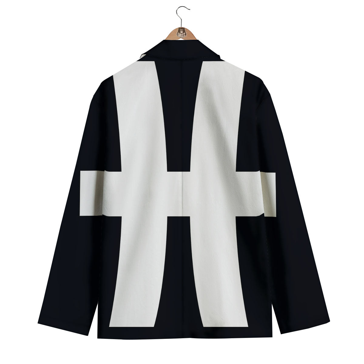 White And Black Pisces Sign Print Men's Blazer-grizzshop