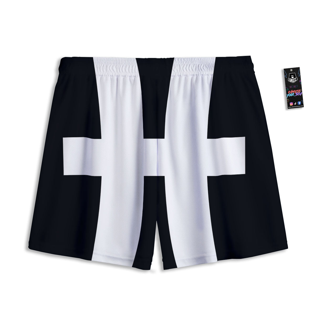 Weed Green Print Mesh Shorts
