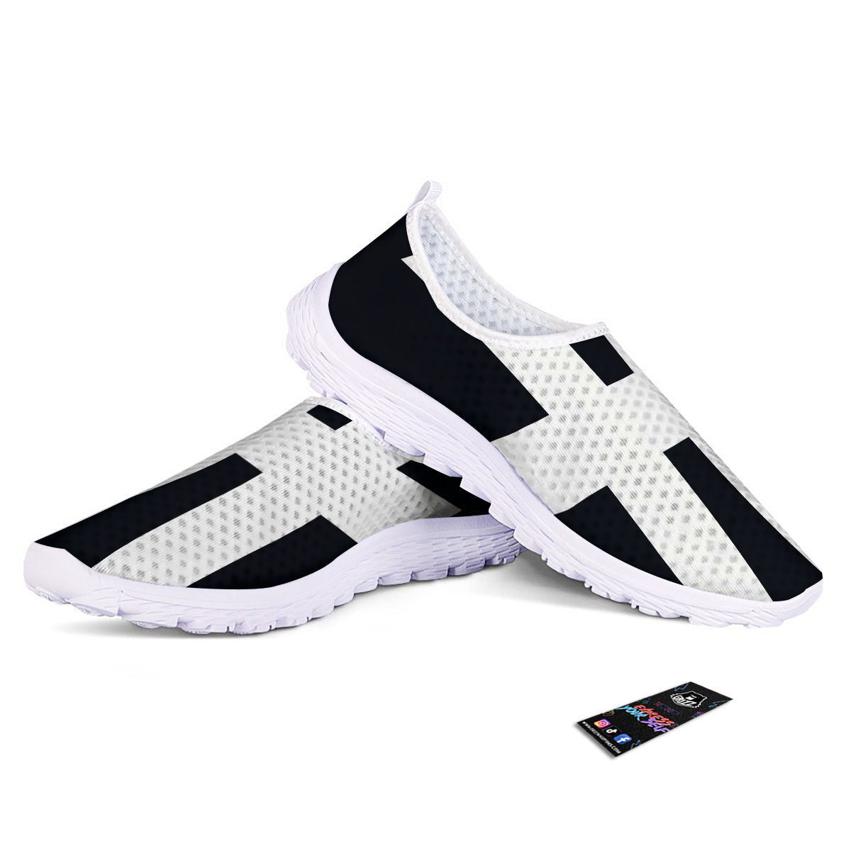 White And Black Pisces Sign Print Nurse Shoes-grizzshop