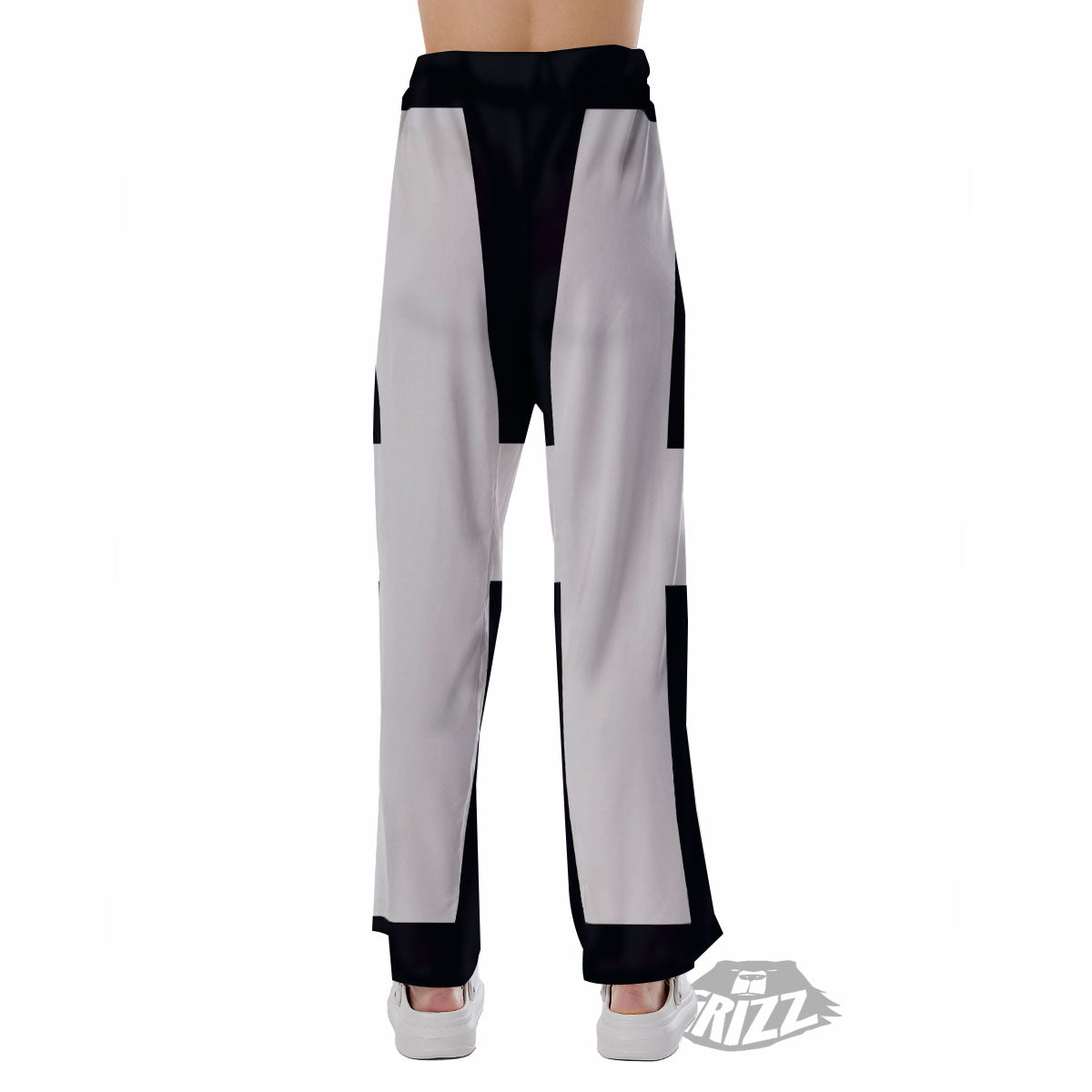 White And Black Pisces Sign Print Pajama Pants-grizzshop