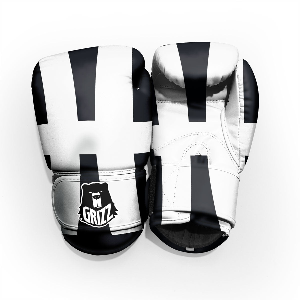 White And Black Pisces Sign Print Pro Boxing Glove