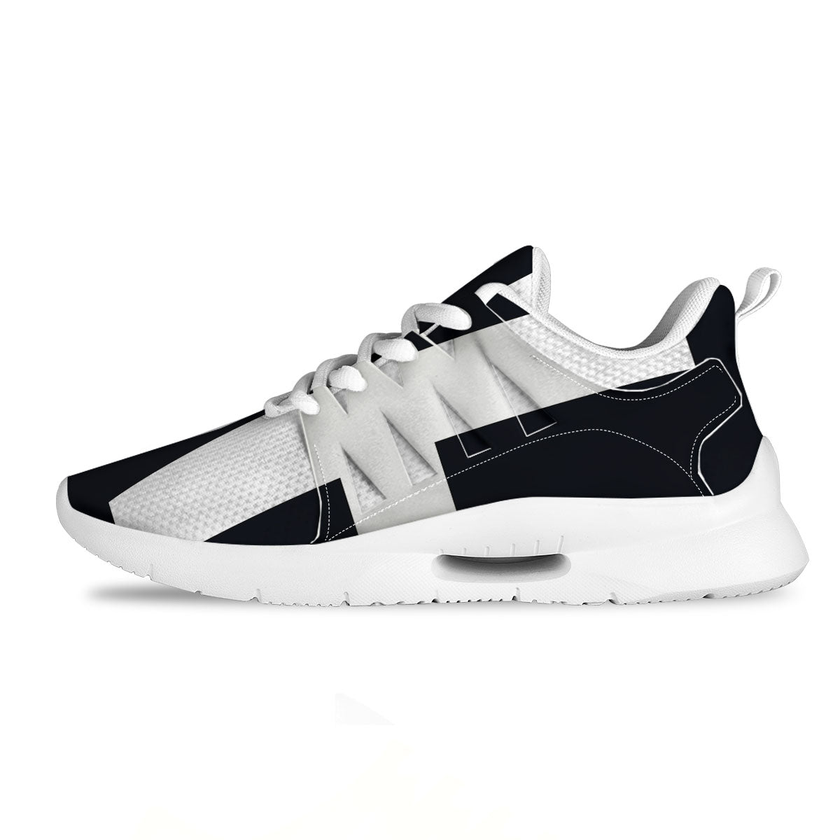 White And Black Pisces Sign Print Tennis Shoes-grizzshop