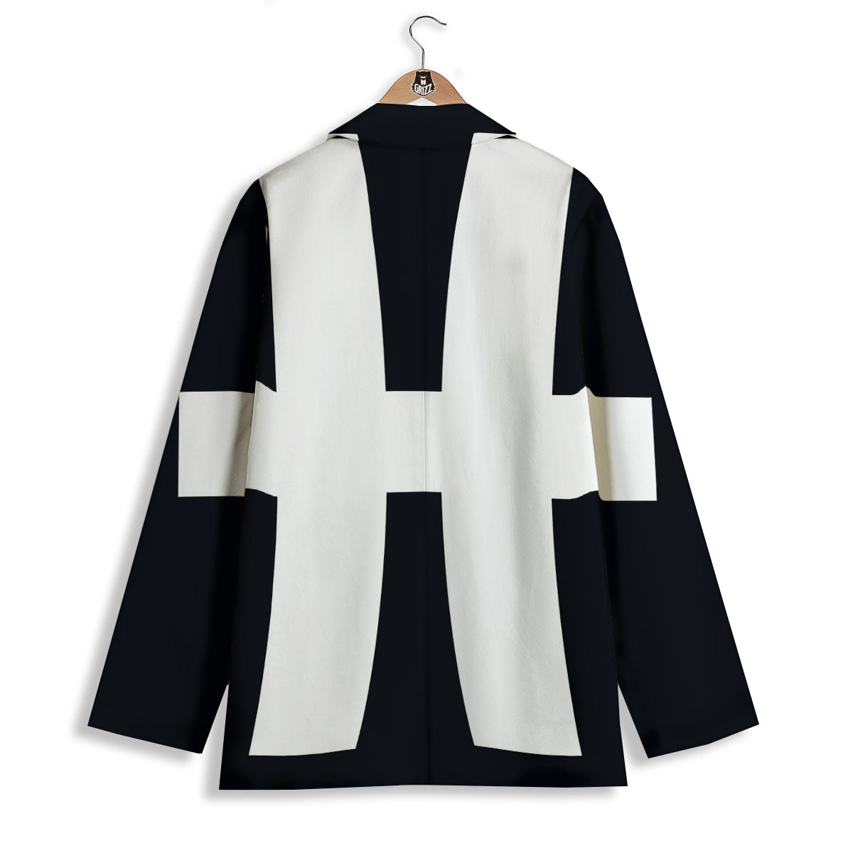 White And Black Pisces Sign Print Women's Blazer-grizzshop