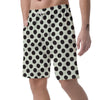 White And Black Polka Dot Print Men's Shorts-grizzshop