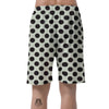 White And Black Polka Dot Print Men's Shorts-grizzshop