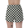 White And Black Polka Dot Print Women's Shorts-grizzshop