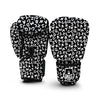 White And Black Text Alphabet Print Pattern Boxing Gloves-grizzshop