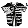 White And Black USA Flag Print Baseball Jersey-grizzshop