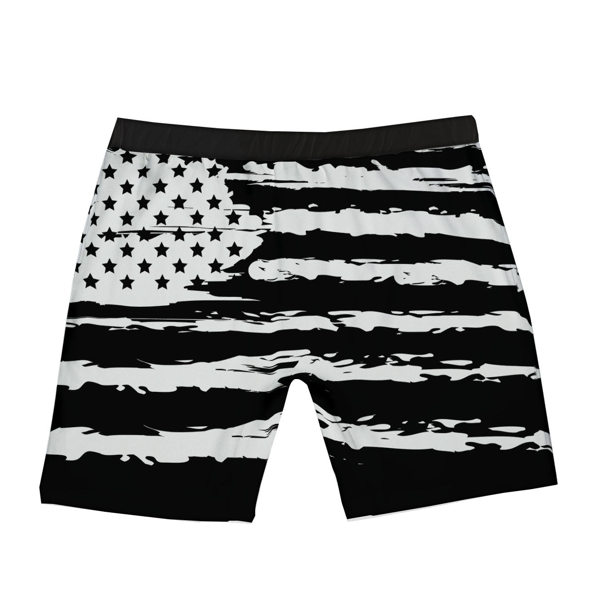 White And Black USA Flag Print Boxer Briefs-grizzshop