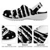 White And Black USA Flag Print Clog-grizzshop