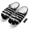 White And Black USA Flag Print Clog-grizzshop