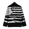 White And Black USA Flag Print Men's Sport Coat-grizzshop