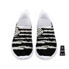 White And Black USA Flag Print Nurse Shoes-grizzshop