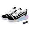 White And Black USA Flag Print Running Sneakers-grizzshop