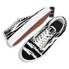 White And Black USA Flag Print Skate Shoes-grizzshop