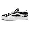 White And Black USA Flag Print Skate Shoes-grizzshop