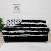 White And Black USA Flag Print Sofa Cover-grizzshop