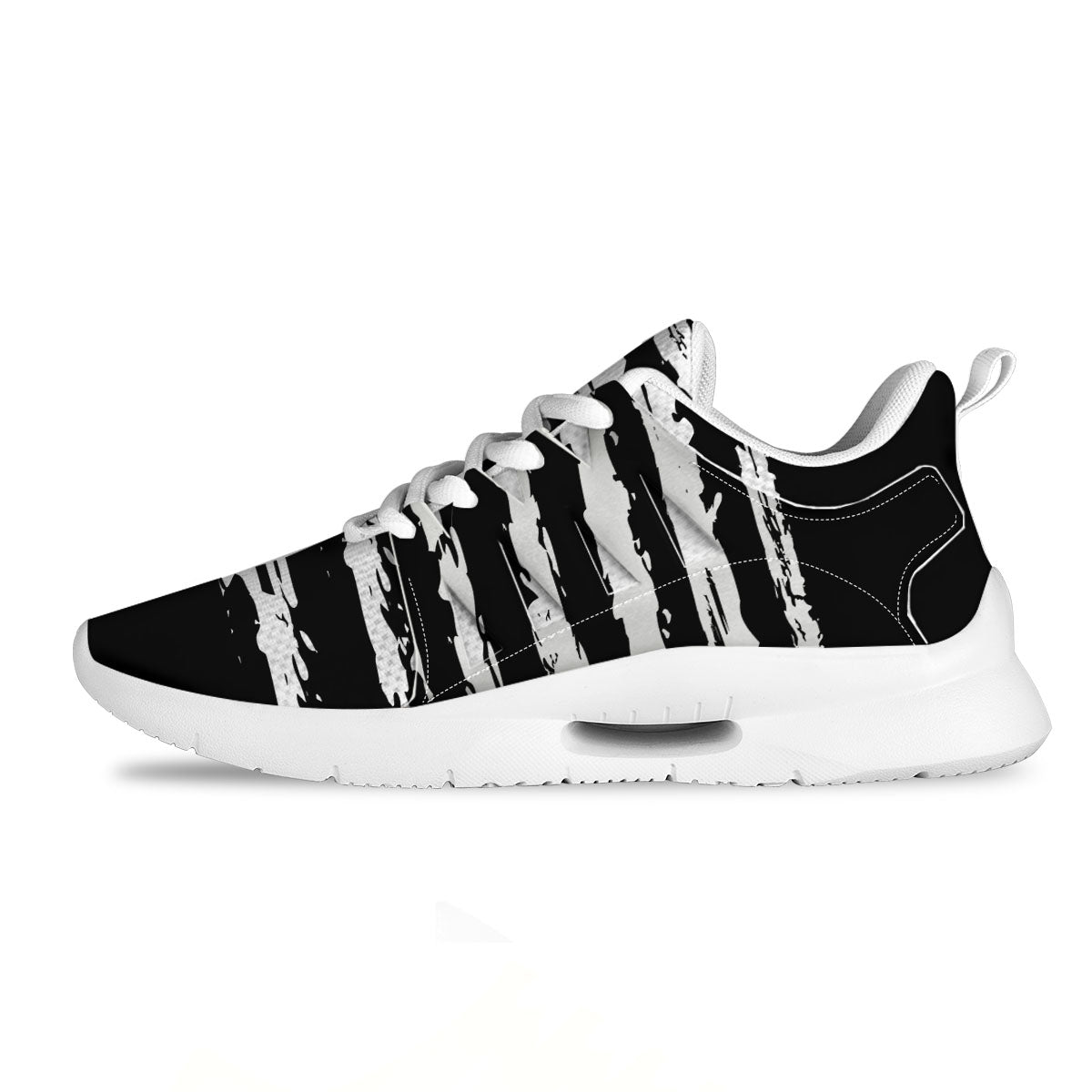 White And Black USA Flag Print Tennis Shoes-grizzshop