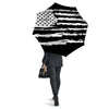 White And Black USA Flag Print Umbrella-grizzshop