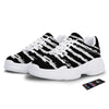 White And Black USA Flag Print White Chunky Shoes-grizzshop