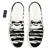 White And Black USA Flag Print White Loafers-grizzshop