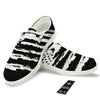 White And Black USA Flag Print White Loafers-grizzshop