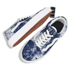 White And Blue Tie Dye Acid Wash Print Skate Shoes-grizzshop