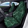 White And Dark Green Marble Texture Print Car Seat Covers-grizzshop