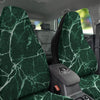White And Dark Green Marble Texture Print Car Seat Covers-grizzshop