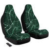 White And Dark Green Marble Texture Print Car Seat Covers-grizzshop