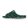 White And Dark Green Marble Texture Print Sandals-grizzshop
