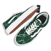 White And Dark Green Marble Texture Print Skate Shoes-grizzshop