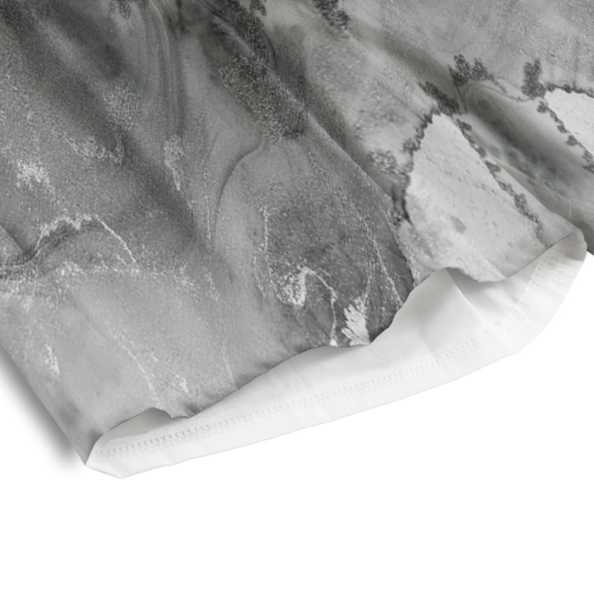 White And Dark Grey Marble Print Pattern Men's Athletic Shorts