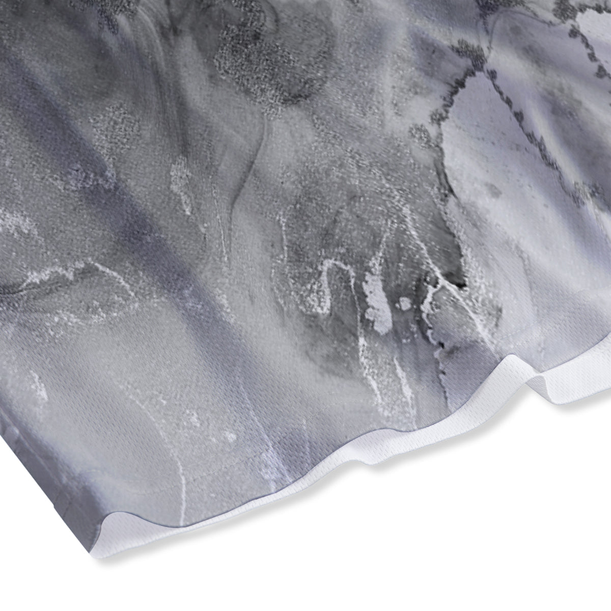 White And Dark Grey Marble Print Pattern Mesh Shorts