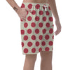 White And Red Polka Dot Men's Shorts-grizzshop