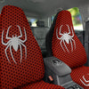 White And Red Spider Print Car Seat Covers-grizzshop