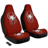 White And Red Spider Print Car Seat Covers-grizzshop