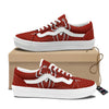 White And Red Spider Print Skate Shoes-grizzshop