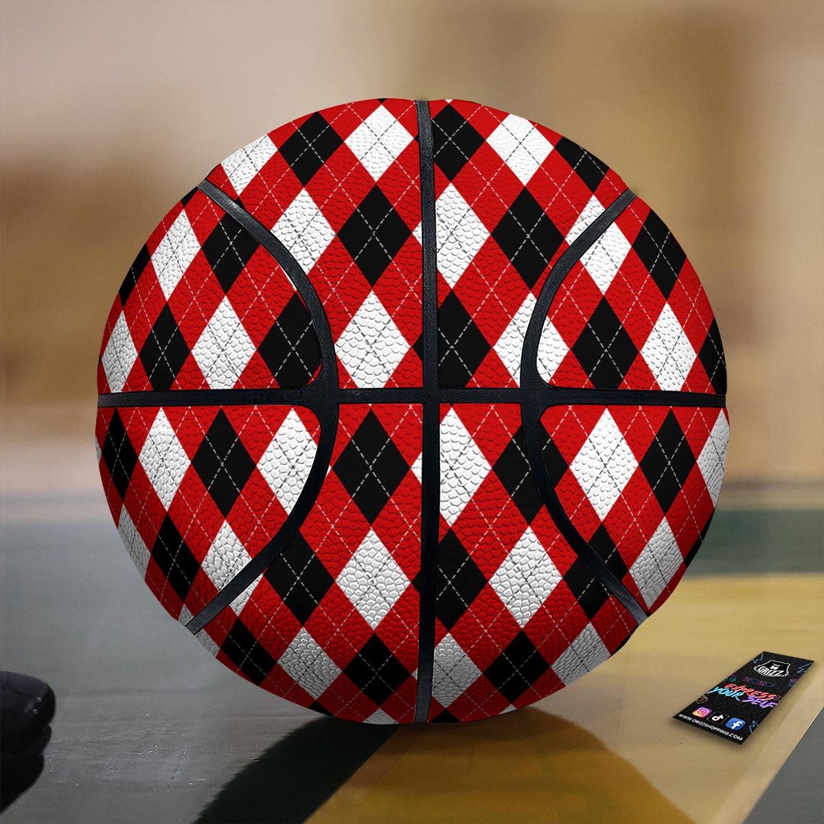 Wild Flower Print Pattern Basketball