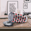 White Argyle And Black Red Print Tumbler-grizzshop