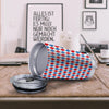 White Argyle And Blue Red Print Pattern Tumbler-grizzshop