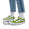 White Argyle And Green Red Print Pattern Skate Shoes-grizzshop