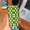 White Argyle And Green Red Print Pattern Tumbler-grizzshop