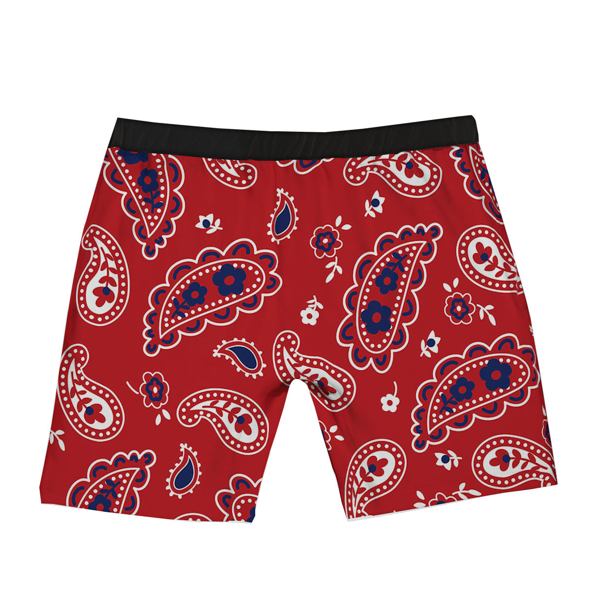 White Bandana And Blue Red Print Boxer Briefs-grizzshop