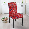 White Bandana And Blue Red Print Dining Chair Slipcover-grizzshop