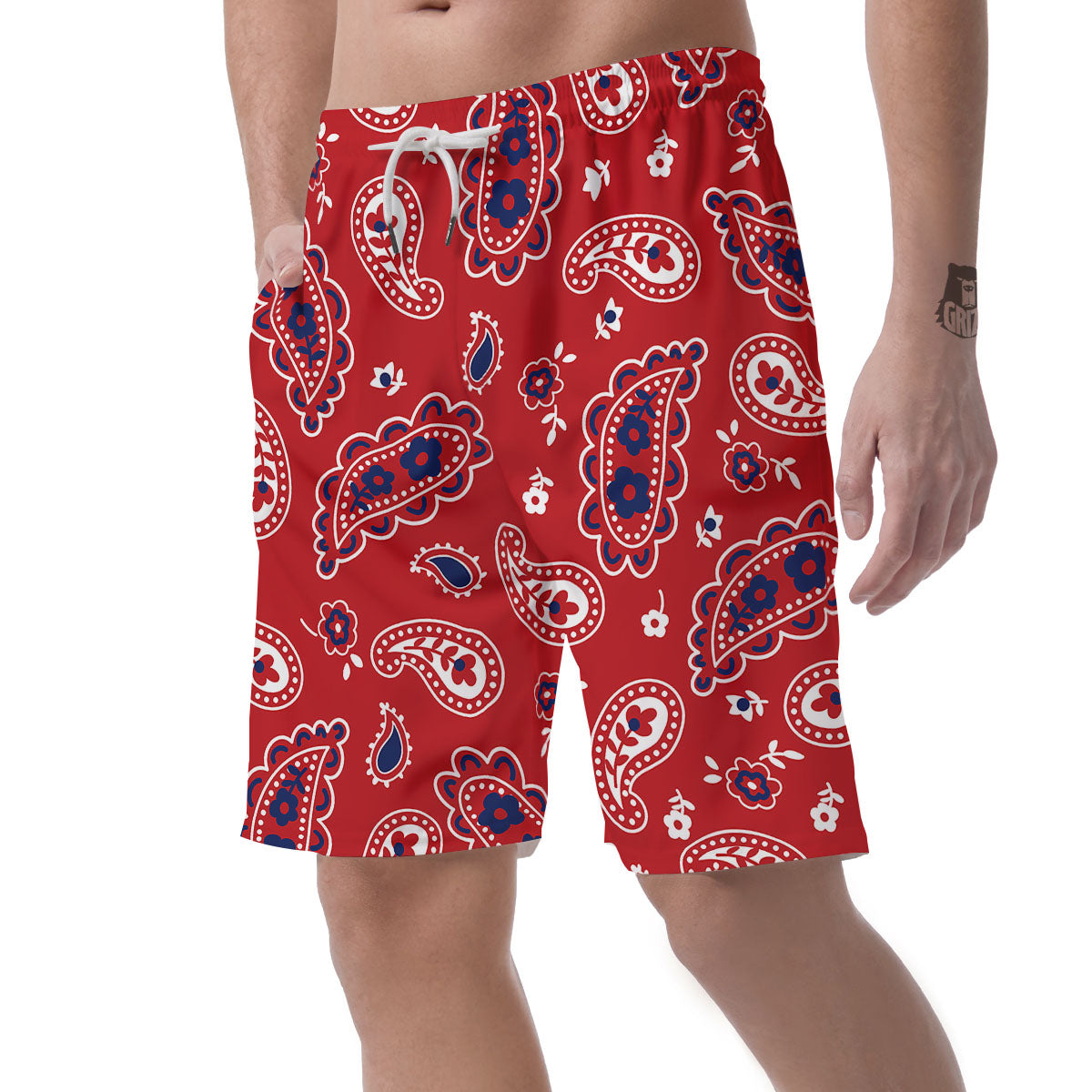 Grizzshop Blue Bandana Men's Shorts