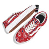 White Bandana And Blue Red Print Skate Shoes-grizzshop