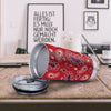 White Bandana And Blue Red Print Tumbler-grizzshop