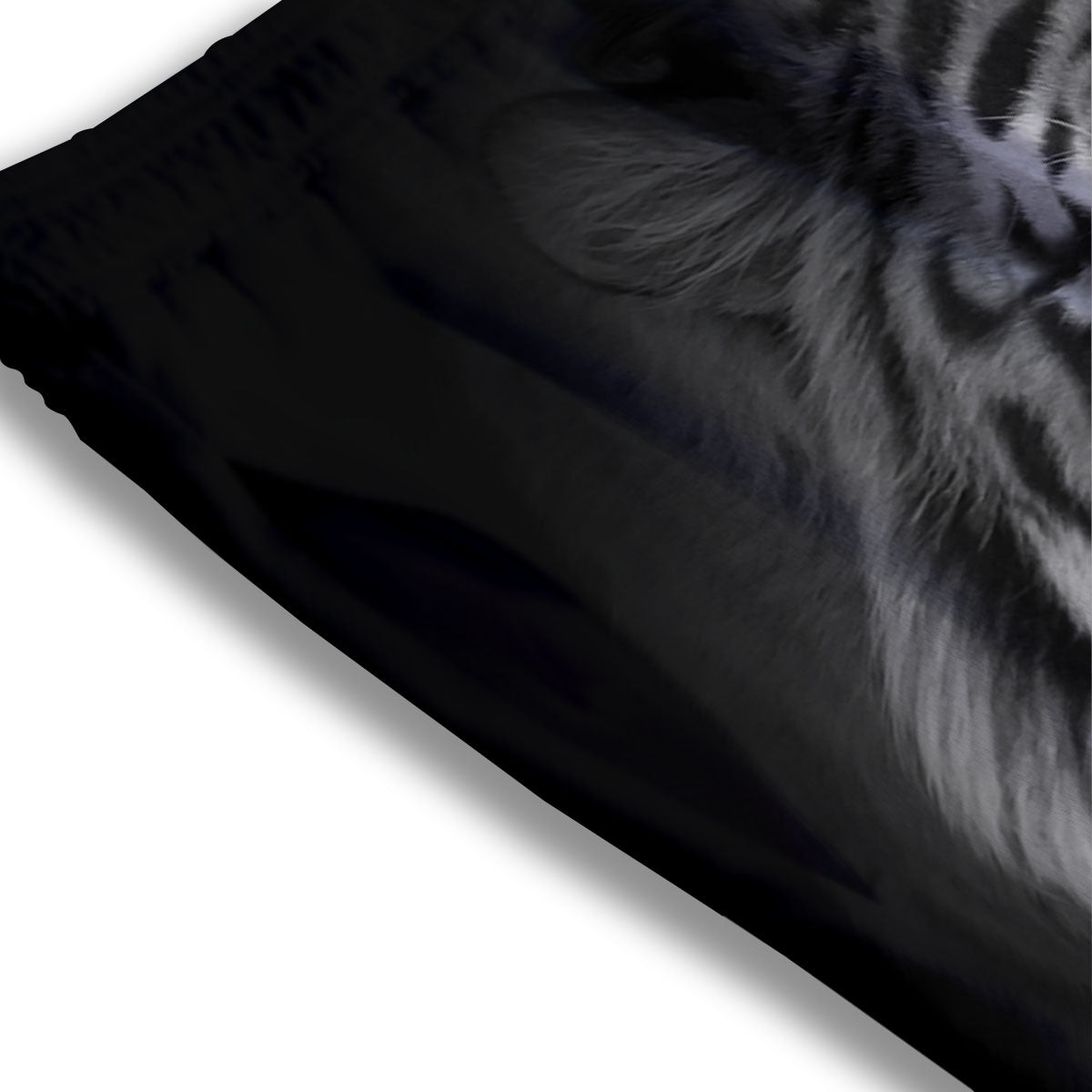 White Bengal Tiger Monochrome Print Mesh Shorts