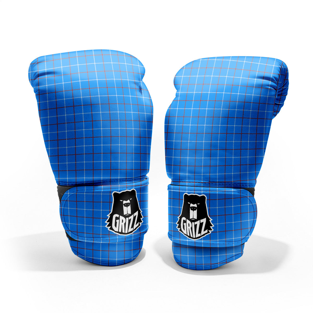 White Blue And Red Tattersall Print Pro Boxing Glove
